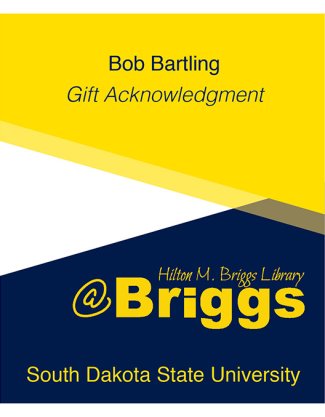 Bob Bartling Gift Acknowledgment digital bookplate