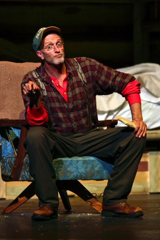 J.D. Ackman performing in a play