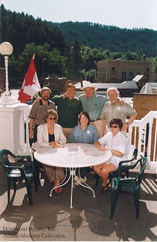 You Bet committee members on the balcony of the Franklin Hotel.  
