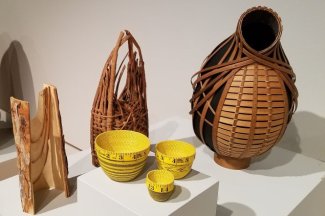 Baskets from the Rooted and Reinvented Basketry exhibit
