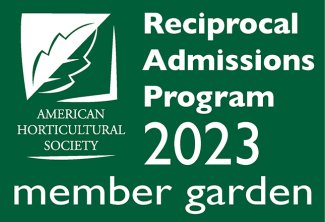 American Horticulture Society, Reciprocal Admissions Program 2023 Garden Member 