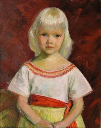 Painting of a young girl from the People and Places: Paintings and Sculptures from the Collections exhibit
