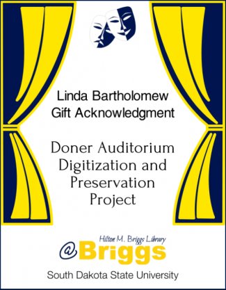"Linda Bartholomew Gift Acknowledgment, Doner Auditorium Digitization and Preservation Project"
