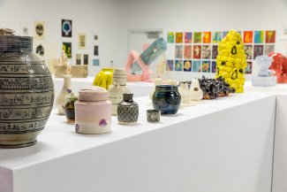 Ceramics Student work in the Ritz Gallery
