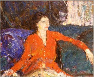 Painting: Harvey Dunn's Woman in Red